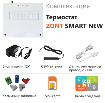 Отопительный GSM / Wi-Fi термостат на стену и DIN-рейку